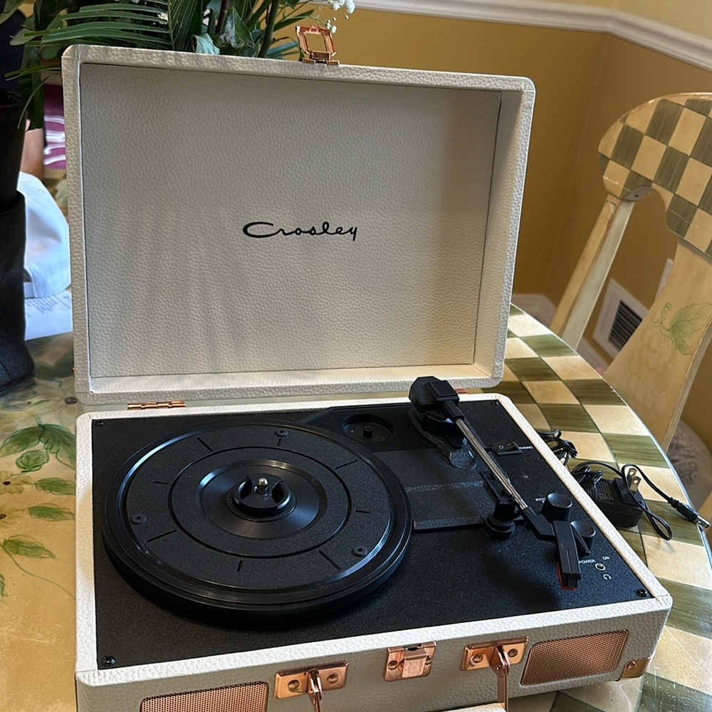Crosley Record Player- Cream Color w/ Rose Golden Accents- From Urban Outfitters
